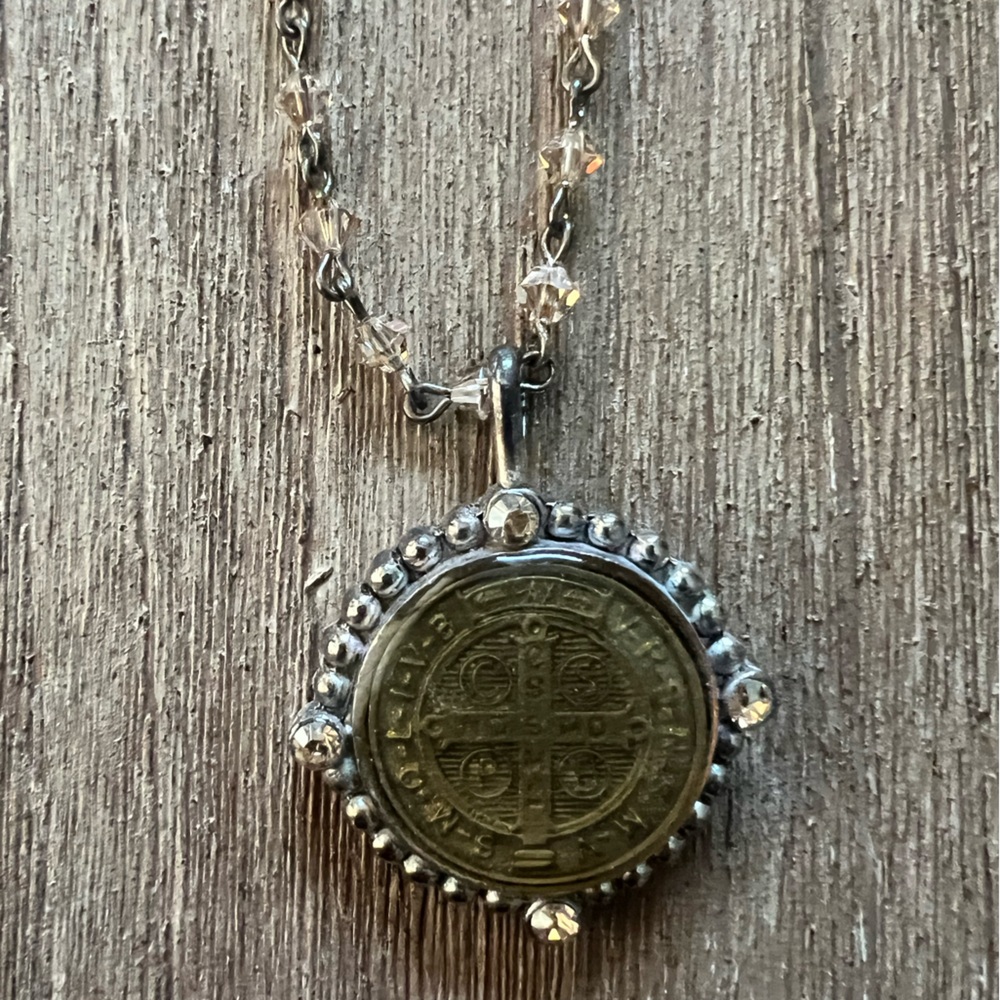 Virgins Saints and Angels Silver and Gold Pendant Necklace
